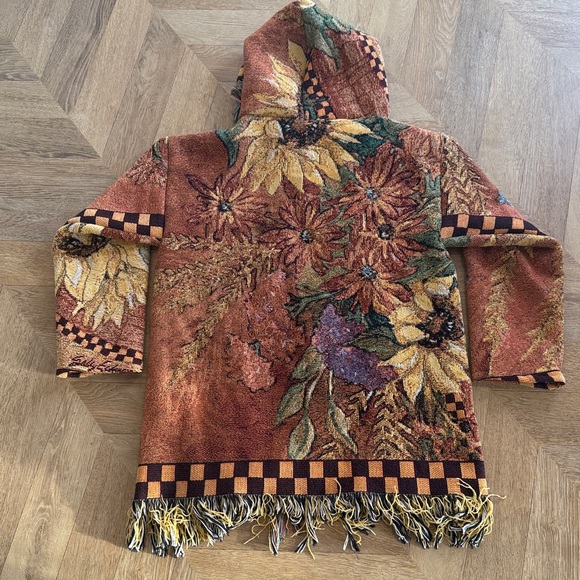 Tapestry Blanket Duster Cardigan - Picture 2 of 8